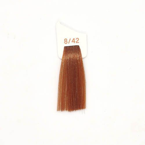 Крем-фарба аміачна для волосся Inebrya Сolor №8/42 Light Blonde Copper Intense 100 мл 00-00022357 фото