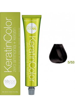 Крем-фарба безаміачна для волосся BBCos Keratin Color №5.53 Light Golden Chestnut Mahogany 100 мл 00-00023199 фото