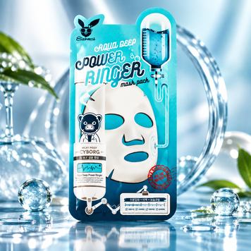 Маска увлажняющая для сухой кожи Elizavecca Face Care Aqua Deep Power Ringer Mask 23 мл 00-00016767 фото