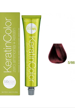 Крем-краска безаммиачная для волос BBCos Keratin Color №5.66 Light Red Chestnut 100 мл 00-00023200 фото