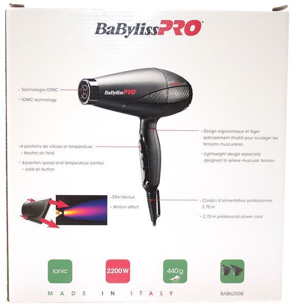 Фен для волос BaByliss Black Star Ionic 2200W 00-00010925 фото