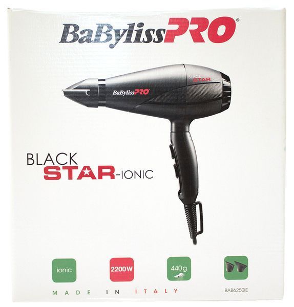 Фен для волос BaByliss Black Star Ionic 2200W 00-00010925 фото