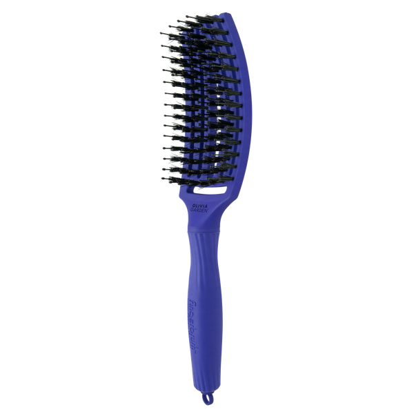 Щітка для волосся Olivia Garden FingerBrush Care Iconic Boar&Nylon Blue Jeans 00-00025332 фото