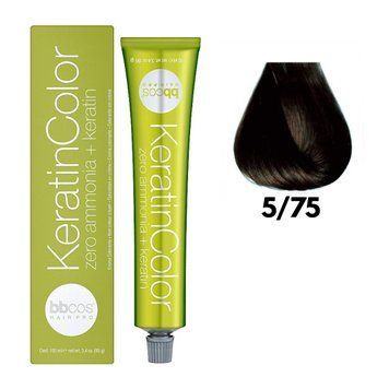 Крем-фарба безаміачна для волосся BBCos Keratin Color №5.75 Сhestnut Light Chocolate 100 мл 00-00023348 фото