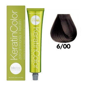 Крем-краска безаммиачная для волос BBCos Keratin Color №6.00 Dark Intence Blond 100 мл 00-00023202 фото