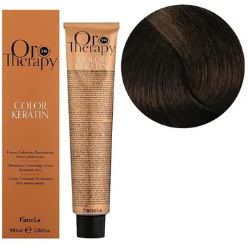 Крем-фарба безаміачна для волосся Fanola Oro Therapy №6/14 Bitter Chocolate 100 мл 00-00003088 фото