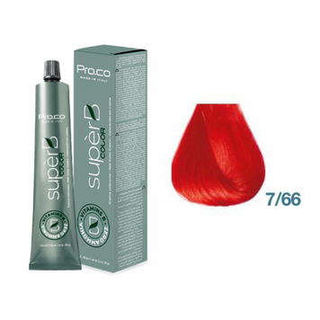 Фарба для волосся безаміачна Pro.Color Super B Hair Color Cream №7.66 Blond Red Intense 100 мл 00-00021248 фото
