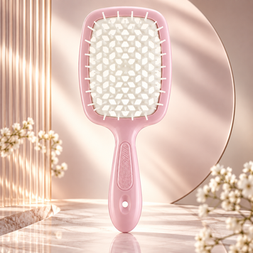 Щетка для волос массажная Janeke Superbrush Розово-белая 00-00018033 фото