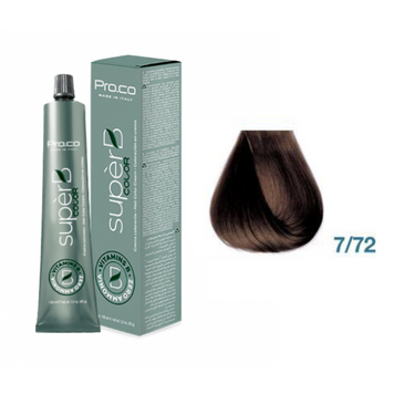 Фарба для волосся безаміачна Pro.Color Super B Hair Color Cream №7.72 Hazel 100 мл 00-00021250 фото