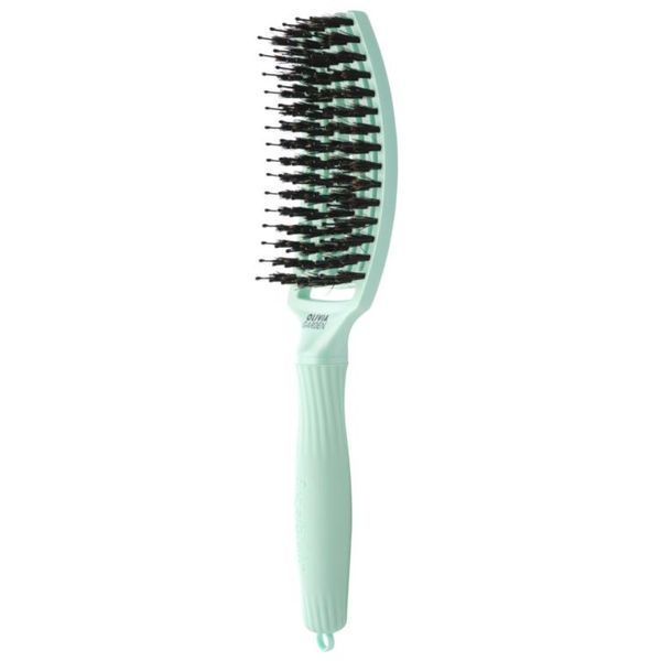 Щітка для волосся Olivia Garden FingerBrush Care Ionic Boar & Nylon Mint M 00-00025324 фото