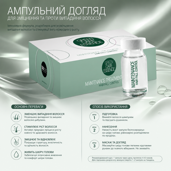 Лосьон против выпадения волос BBCos Green Care Essence 6 шт 8 мл 00-00023289 фото