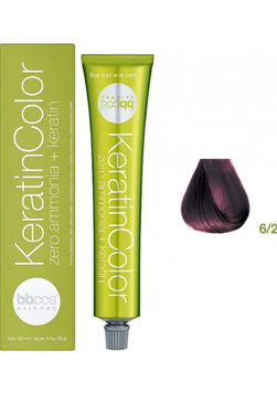 Крем-фарба безаміачна для волосся BBCos Keratin Color №6.2 Dark Purple Blond 100 мл 00-00023207 фото