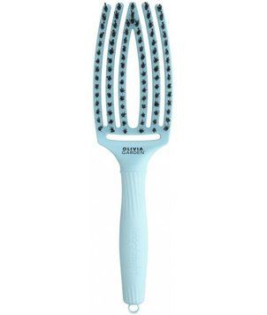 Щітка масажна для волосся Olivia Garden Finger Brush Iconic Boar&Nylon Blue Sky 00-00027333 фото