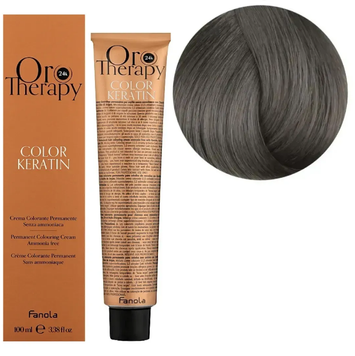 Крем-фарба безаміачна для волосся Fanola Oro Therapy №7/1 Ash Blonde 100 мл 00-00003097 фото