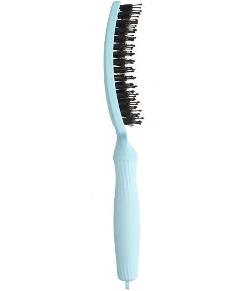Щітка масажна для волосся Olivia Garden Finger Brush Iconic Boar&Nylon Blue Sky 00-00027333 фото