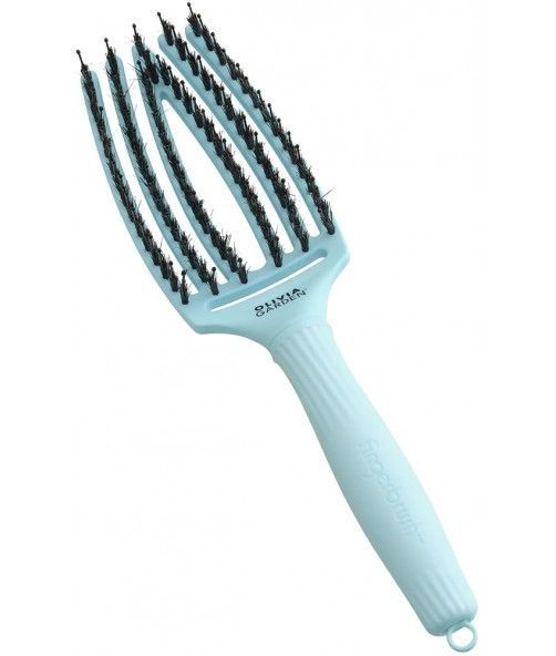 Щітка масажна для волосся Olivia Garden Finger Brush Iconic Boar&Nylon Blue Sky 00-00027333 фото
