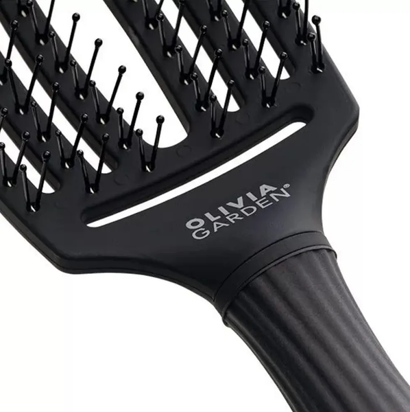 Щітка для волосся Olivia Garden Finger Brush Care Iconic Double blister black M 00-00025325 фото