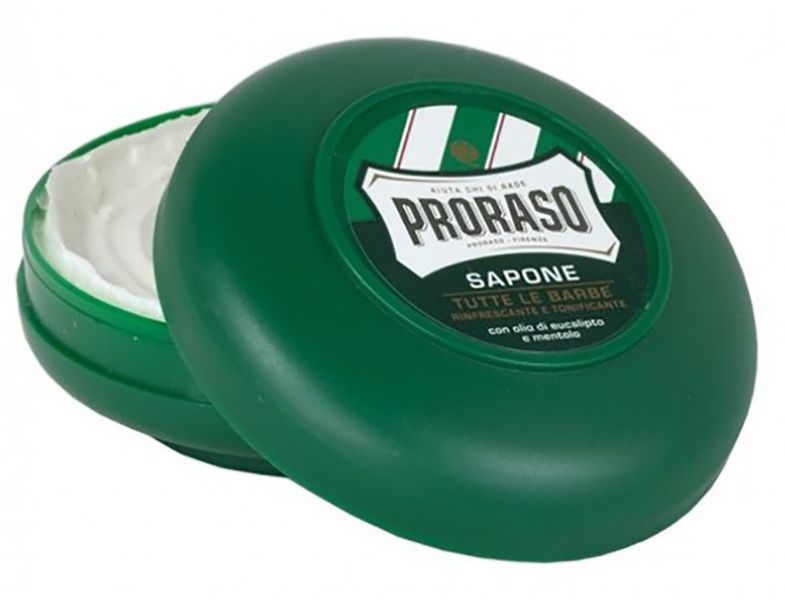 Мило для гоління з екстрактом евкаліпту та ментолом Proraso Green Line Refreshing Soap 75 мл 00-00009380 фото