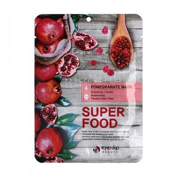 Маска тканевая для лица с экстрактом граната Eyenlip Super Food Pomergranate Mask 23 мл 00-00018473 фото
