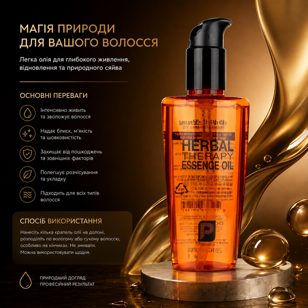 Олійка відновлююча на основі лікувальних трав Daeng Gi Meo Ri Herbal Therpay Essence Oil 140 мл 00-00014710 фото