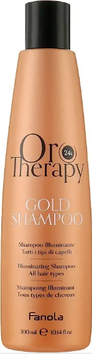 Шампунь увлажняющий с микрочастицами золота Fanola Oro Therapy 300 мл 00-00000296 фото
