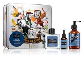 Набор подарочный для уход за бородой из 3-х предметов Proraso beard kit Azur Lime 00-00012883 фото