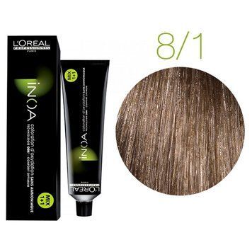 Крем-фарба для волосся Loreal Professionnel INOA 8/1 Світлий блонд 60 мл 00-00004690 фото