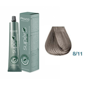 Фарба для волосся безаміачна Pro.Color Super B №8.11 Intensive Ash Light Blond 100 мл 00-00021254 фото