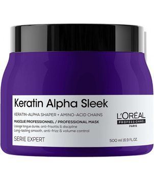 Маска для гладкості пухнастого волосся L'Oreal Professionnel Keratin Alpha Sleek Mask 500 мл 00-00027302 фото