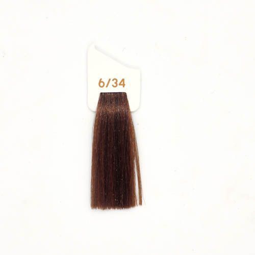 Крем-краска аммиачная для волос Inebrya Сolor №№6/34 Dark Blonde Copper Golden 100 мл 00-00021399 фото