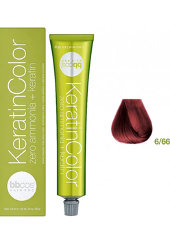 Крем-фарба безаміачна для волосся BBCos Keratin Color №6.66 Intense Dark Red Blond 100 мл 00-00023212 фото