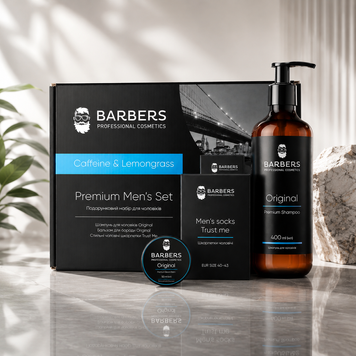Набір подарунковий для чоловіків Barbers Caffeine & Lemongrass 00-00023793 фото