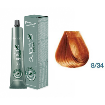 Фарба для волосся безаміачна Pro.Color Super B Color Cream №8.34 Golden Copper Light Blond 100 мл 00-00021257 фото