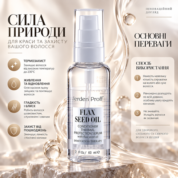 Сироватка кондиціонуюча для кінчиків волосся Jerden Proff Thermal Protection Serum 60 мл 00-00017495 фото