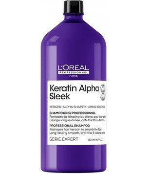 Шампунь для гладкості волосся L'Oreal Professionnel Keratin Alpha Sleek Shampoo 1500 мл 00-00027303 фото