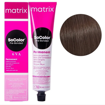 Крем-краска Matrix SoColor Pre-Bonded Cream Permanent №6VA Темный блондин фиолетово-пепельный 90 мл 00-00026512 фото