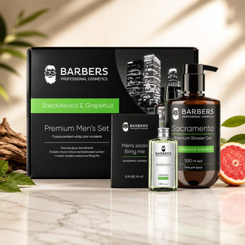 Набір подарунковий для чоловіків Barbers Sandalwood & Grapefruit 00-00023811 фото