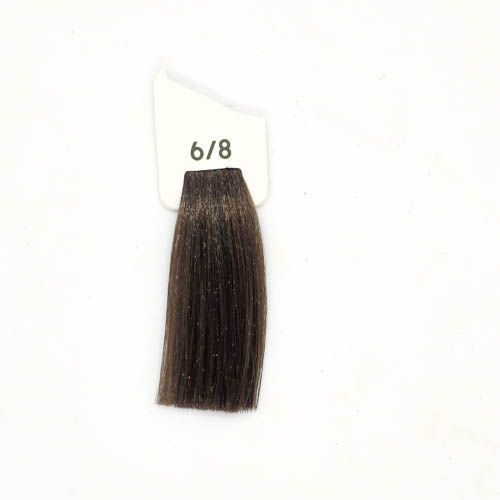 Крем-фарба аміачна для волосся Inebrya Сolor №6/8 Dark Brown Matte 100 мл 00-00022365 фото