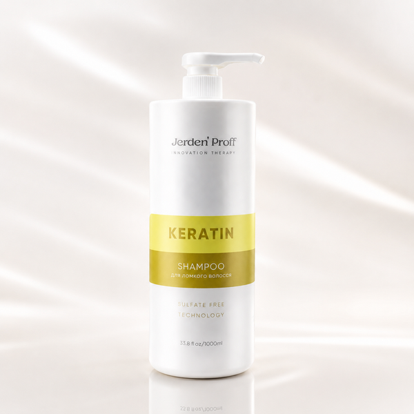 Шампунь для волосся бессульфатний з кератином Jerden Proff Keratin Shampoo 1000 мл 00-00017504 фото