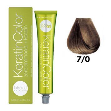 Крем-фарба безаміачна для волосся BBCos Keratin Color №7.0 Natural Blonde 100 мл 00-00023214 фото