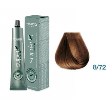 Фарба для волосся безаміачна Pro.Color Super B Hair Color Cream №8.72 Light Hazel 100 мл 00-00021259 фото