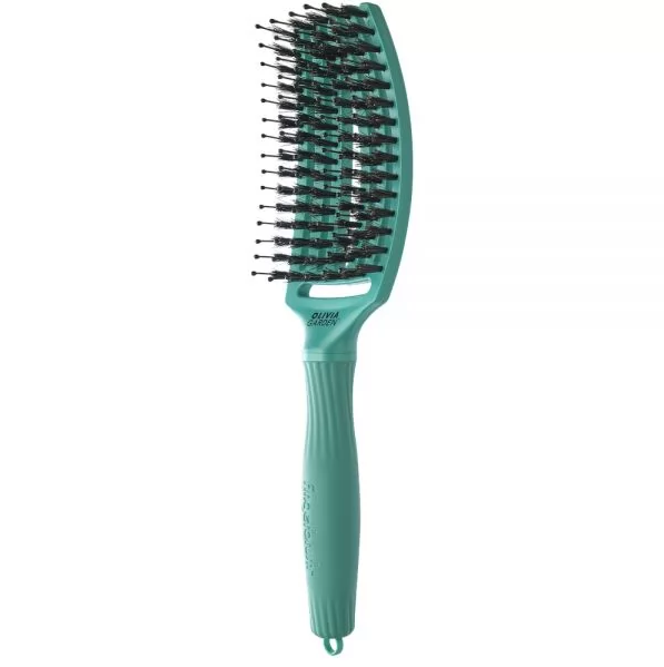 Щітка для укладки волосся Olivia Garden Finger Brush Care Iconic Boar&Nylon Arctic Teal 00-00027330 фото