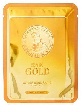 Маска тканинна з золотом та секретом равлика Elizavecca 24k Gold Water Dew Snail mask 25 мл 00-00016756 фото