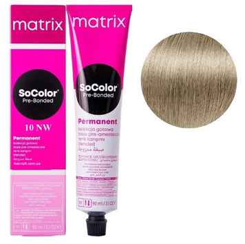 Крем-краска Matrix SoColor Pre-Bonded Cream №10NW Натуральный теплый очень светлый блонд 90 мл 00-00026596 фото