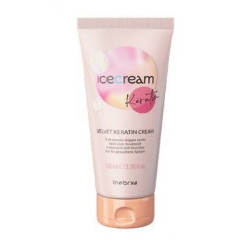 Крем з кератином проти посічених кінчиків Inebrya Velvet Keratin Cream 100 мл 00-00021359 фото