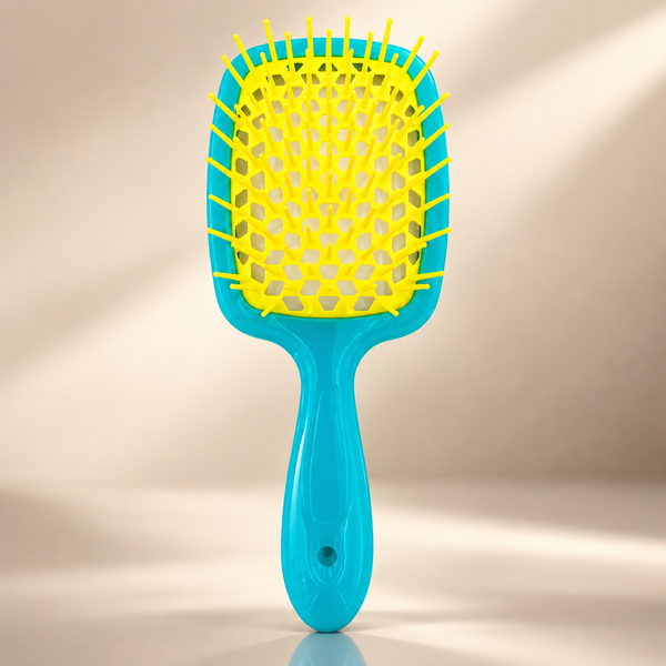Щітка для волосся Janeke Superbrush Блакитно-жовта 00-00020386 фото