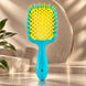 Щітка для волосся Janeke Superbrush Блакитно-жовта 00-00020386 фото 1