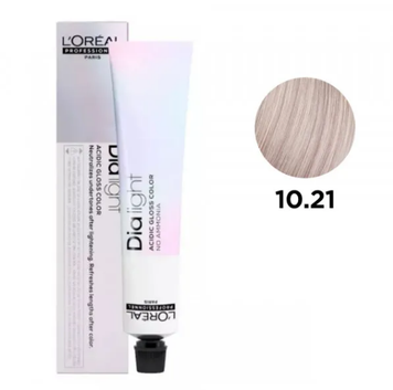 Гель-краска кислотная без аммиака L'Oreal Professionnel DIA Light №10/21 Перламутровый блонд 50 мл 00-00016422 фото