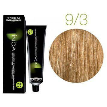Крем-фарба для волосся Loreal Professionnel INOA 9/3 Дуже світлий золотистий блонд 60 мл 00-00004752 фото