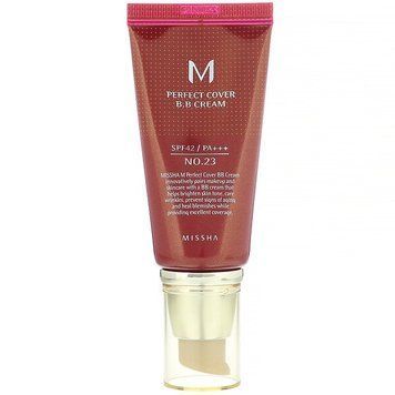 ВВ Крем увлажняющий с идеальным покрытием Missha Perfect Cover SPF 42/PA №23 Natural Beige 50 мл 00-00018784 фото